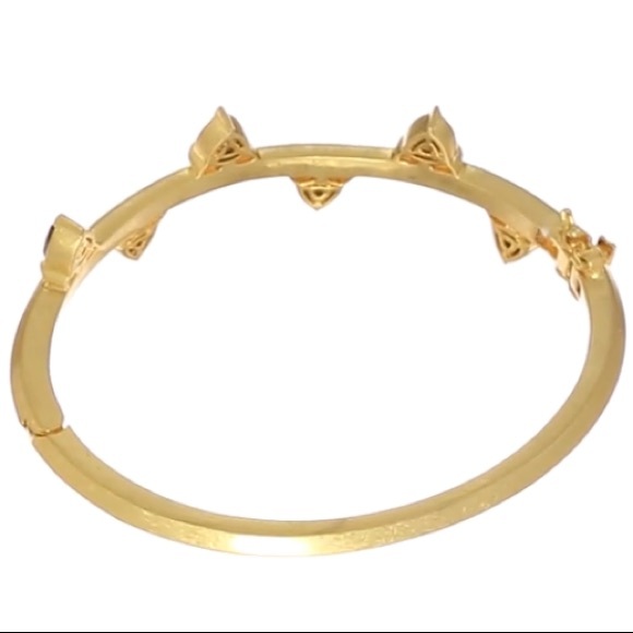 nicole miller // gold and gray pavé crystal bangle - Picture 4 of 4
